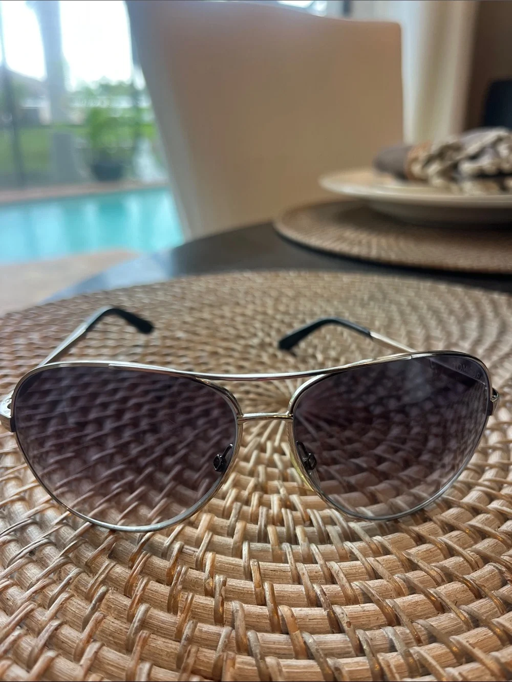 Authentic Tom Ford Charles TF 35 gradient, aviator sunglasses